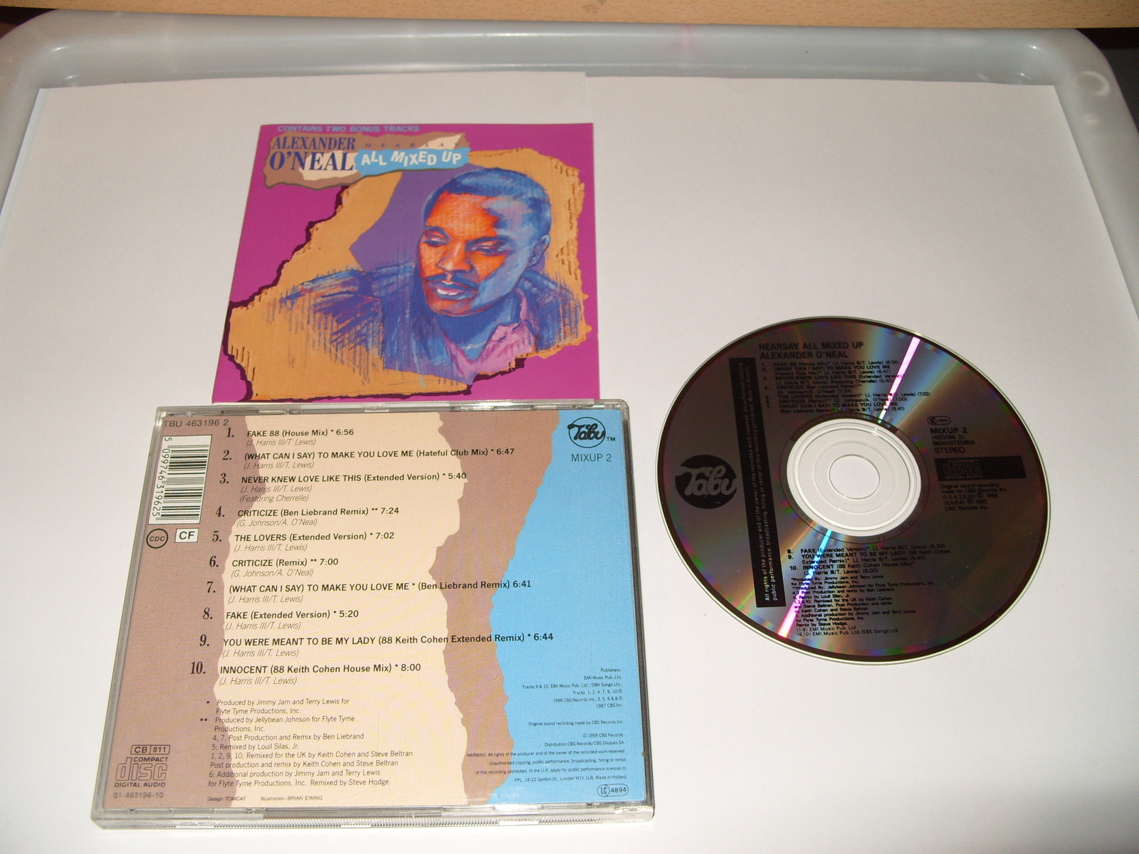 Alexander ONeal  All Mixed Up 1987 cd + Inlays Excellent condition. (B3)