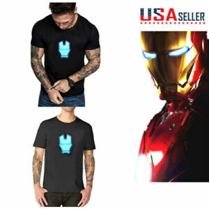iron man t shirt arc reactor led