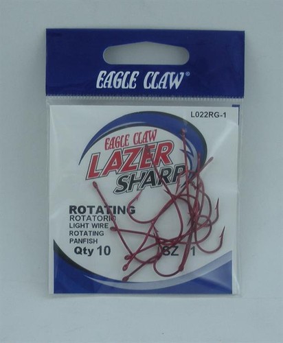 Hameçons de pêche rouge crappie Eagle Claw Lazer Sharp L214RG crappie