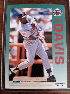 CHILI DAVIS TWINNS 1992 FLEER BASEBALL CARD #200