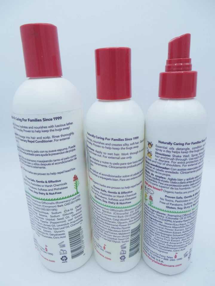 FAIRY TALES ROSEMARY REPEL SHAMPOO 12 oz & CONDITRIONER 8 oz & CONDIT SPRAY 8 oz - Image 2 of 2