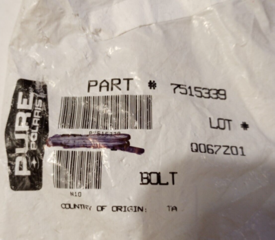 Polaris Ranger, RZR Bolt NOS 7515335 Qty. 2 (L-3084) | eBay