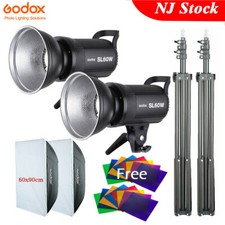 US 2 Godox SL-60W Studio LED Video Camera Continuous Light 60 90 Bowens Softbox