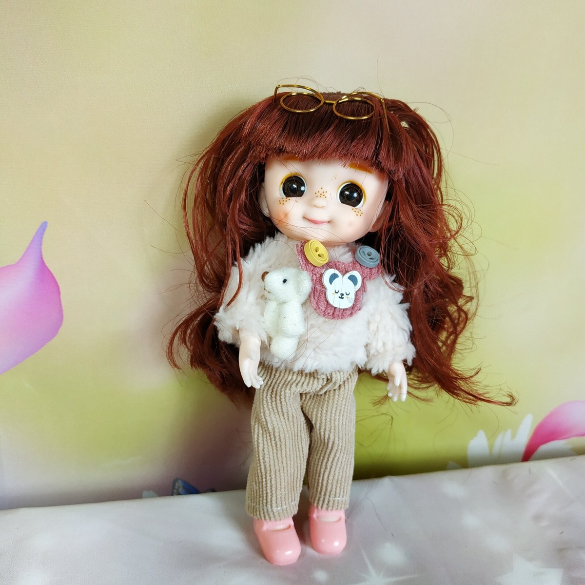 Doll Cute Girl 5'' Moveable Jointed 1/8 Surprise Small Smile