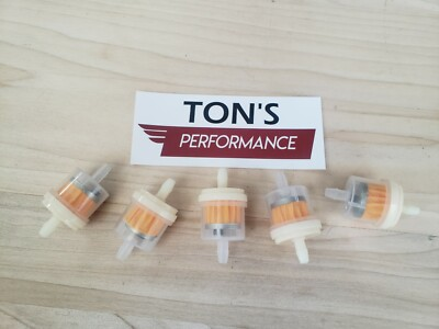 #ad 5 pack Motorcycle Gas Inline Fuel Filter Petrol Magnetic Pipes Lines 1 4quot; Tube $3.99