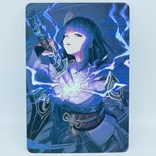 Genshin Impact Rainbow Foil Holographic Character Art Card - Raiden Shogun L