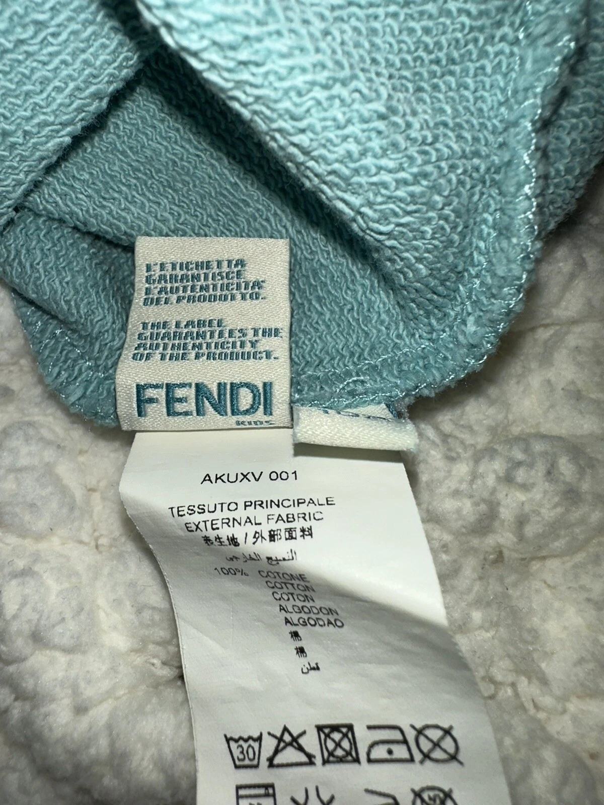 Felpa unisex Fendi bambini blu L S #fendilove taglia 10A ragazzo ragazza RARA