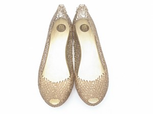 jelly peep toe flats