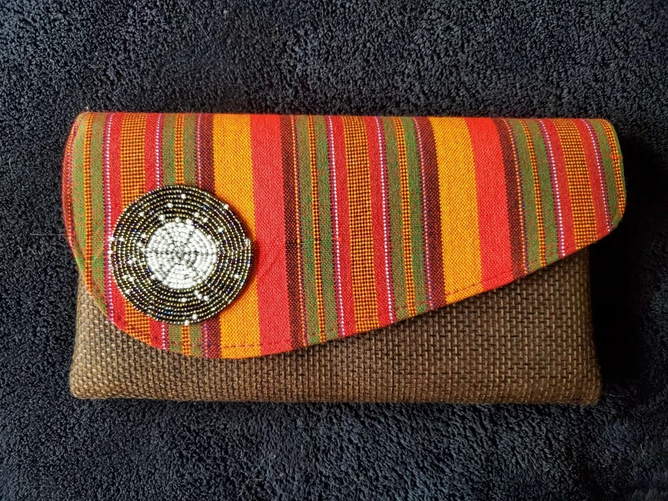 Bolsos de Mano Ankara Hechos a Mano en Kenia Estampado Africano Cartera Bolso sin asas Cultural Étnico