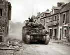 1944 World War 2 WW2 US TANK ENTERS NORMANDY Military Picture Photo 8.5x11