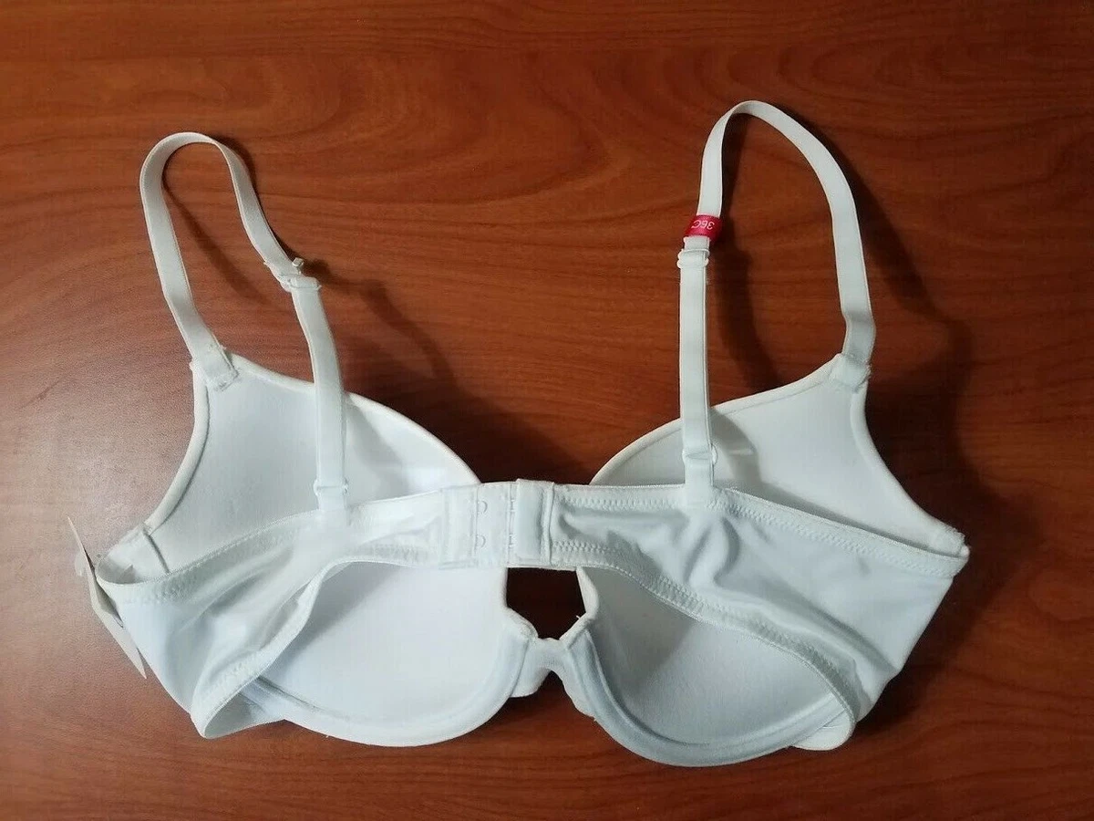 NEW SO KOHLS PUSH UP BRA 36C STUDIO WHITE ADJUSTABLE STRAPS