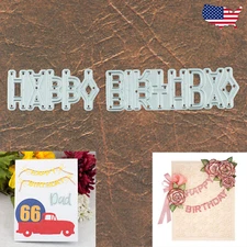Happy Birthday Banner Cutting & Embossing Dies – Folding Mirror Image Letters