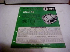 Geometric Tool Co Die Heads style "KD & CK" brochure bulletin KD 11 4 pages 1959
