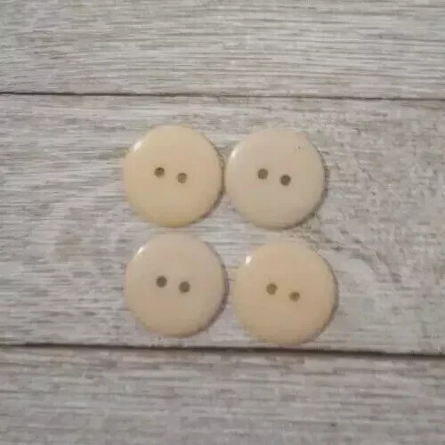 Boho 2-hole resin sewing buttons 3/4 inch flat tan 20mm USA seller