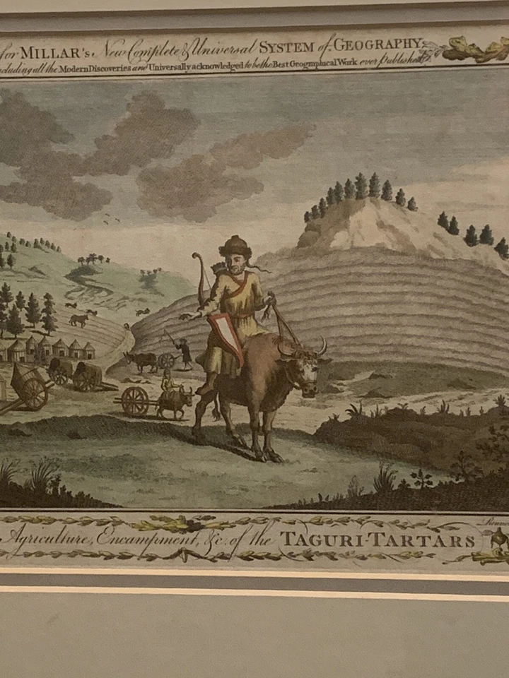 TAGURI-TÁRTAROS 1782 GRABADO ANTIGUO GRABADO COLOR GRABADO Foto 2 de 3