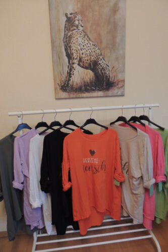 Neu Shirt Tunika Hängerchen Pullover Oversize Italy Herzensmensch Spruch  44-48 - Bild 1 von 10