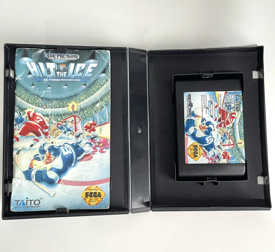 Hit the Ice (Sega Genesis, 1992) CIB W/ MANUAL, BOX, CARTRIDGE  - Image 3 of 4