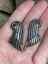 Vintage Mexican Sterling Silver Earrings Margot de Taxco Handcrafted