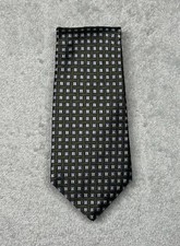 Brooks Brothers Makers Boy  s Silk Slim Tie Green Geometric Squares 2.5  in NWT