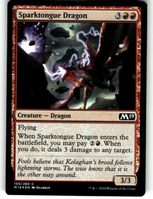 MTG Core Set Sparktongue Dragon Foil M19 159/280 | eBay