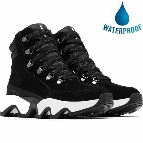 Sorel Kinetic Impact Conquest Ladies Womens Black Waterproof Ankle