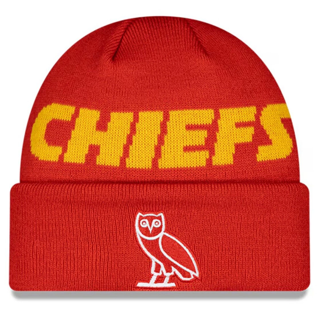 Casquette tricotée OVO X NFL Kansas City Chiefs épuisée rare bonnet