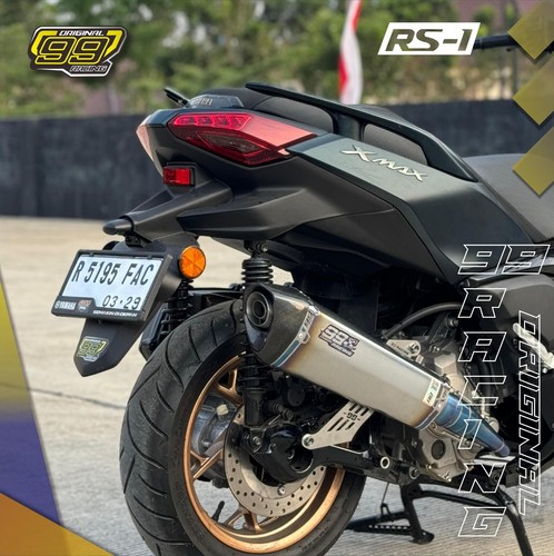 99 Racing Custom Full System Exhaust Pipes for 2017-2023 Yamaha XMAX 250/300cc - Picture 4 of 7