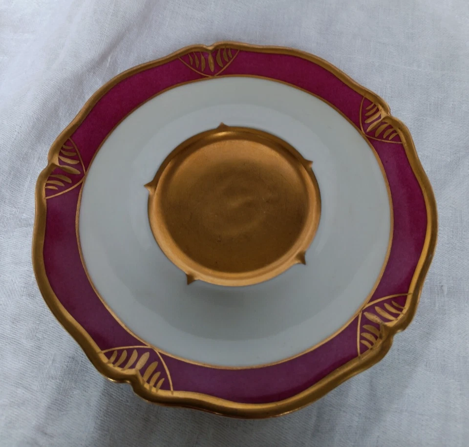 Déjeuner tasse à chocolat en porcelaine de Limoges décor or peint main - Photo 4/4