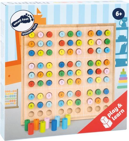 Sudoku bunt, Brettspiel aus Holz, Kinder, Lernspiel - Bild 4 von 4