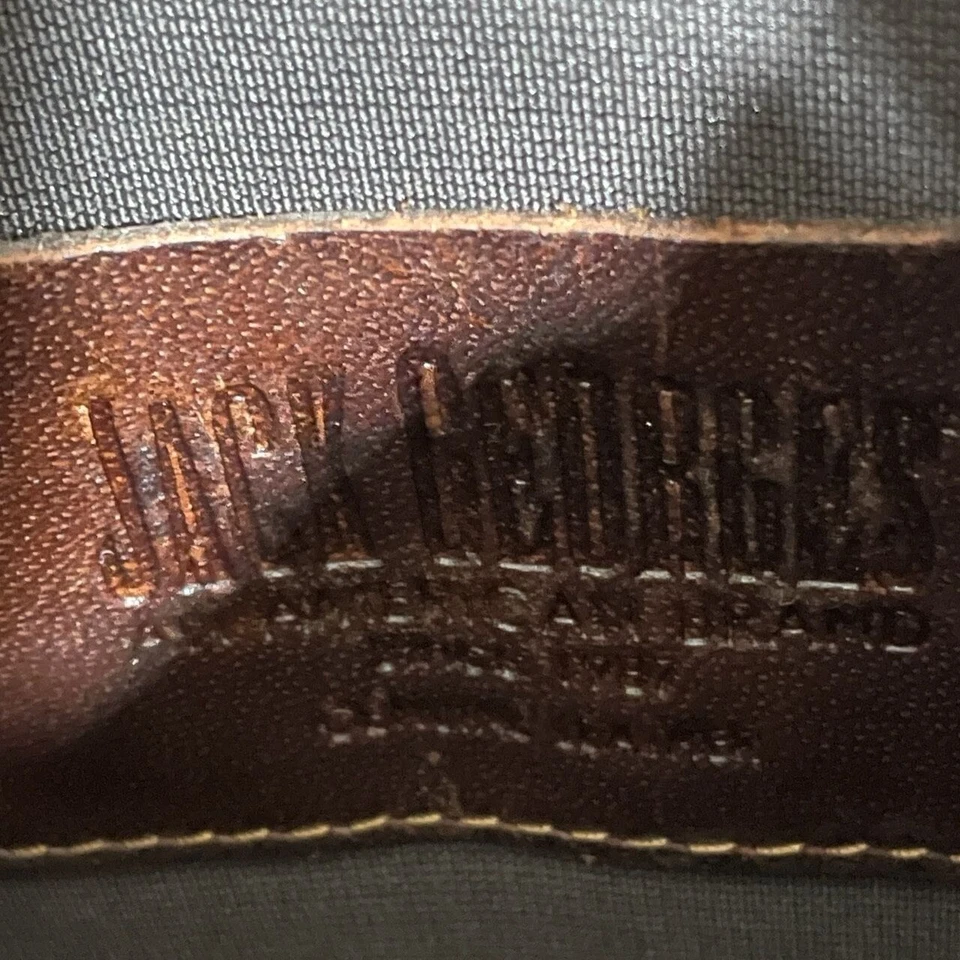 Jack Georges Mochila de Cuero Marrón Bandolera Mensajero Retro Oficina Foto 2 de 4