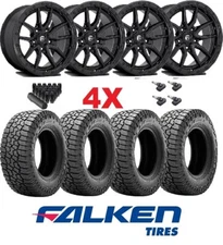 FUEL REBEL 18X9 BLACK WHEEL RIMS TIRES FALKEN ATW4 2756518 FIT TOYOTA CHEVY D679