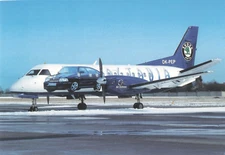 Postcard Airline AIR OSTRAVA Saab SF340A Air Hobby Unposted CC9.