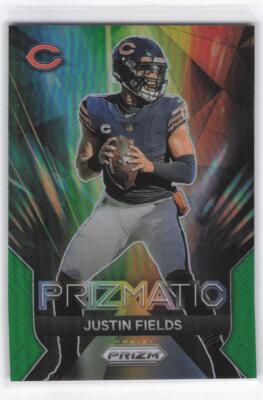 2023 Panini Prizm: Prizmatic Prizms Green Justin Fields #3 Bears