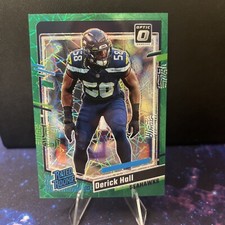 2023 Donruss Optic Derick Hall Rated Rookie RC Green Velocity Seahawks SP