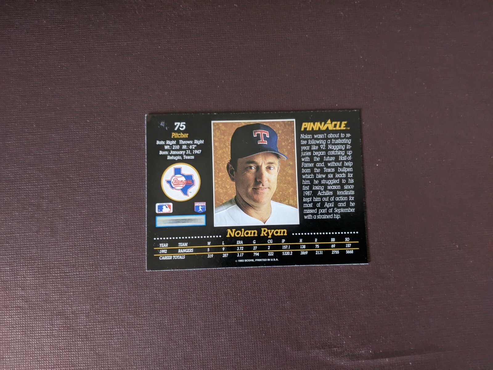 Nolan Ryan Single Baseball Cards 1971 - 1994 Donruss Topps Leaf Upper Deck - Picture 67 of 75