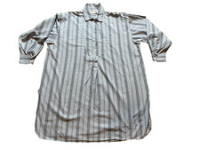 Vintage Victoria's Secret Pinstripe Modest Nightshirt Sleep Shirt Nightgown L