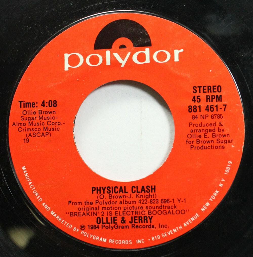 Soul 45 Ollie & Jerry Elecrtic Boogaloo / Physical Clash On Polydor