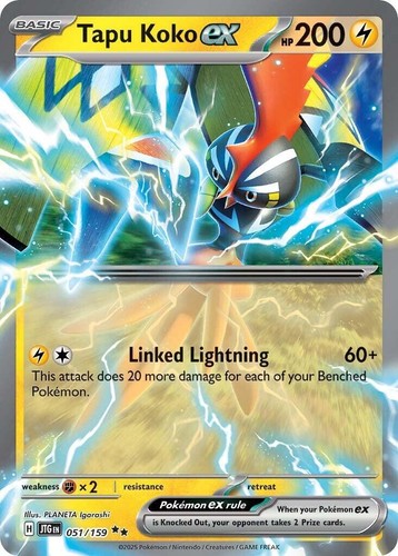 Pokemon S-Chinese Prize Turn CSV4C 139/129 Tapu Koko-EX SR Holo
