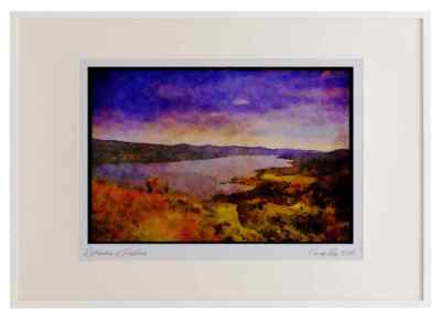 Schottland UK 231017 Inveraray und Loch Fyne Aquarell Bilderrahmen