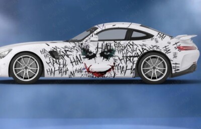 Clown Decal; Joker Smiling HAHAH Decal: Both Sides; Car Decals Joker Decals