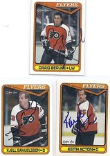 1990 OPC # 61 Kjell Samuelsson Philadelphia Flyers Autographed Hockey Card