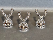 Chrome Robe Hook Double Heavy-Duty Coat/Towel Hook set of 3 