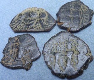 Lot of 4 Byzantine Bronze Coins