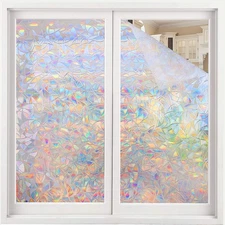 Rainbow Window Privacy Film 35.4x118 Static Cling Vinyl Heat Control Home Door