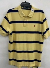 Polo Ralph Lauren Polo Men's XL Yellow Blue Stripe Classic Fit Pony Logo