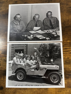 #ad Nimitz Pearl Harbor 1942 WWII Navy Photo Lot 2 Official 8x10 $50.00