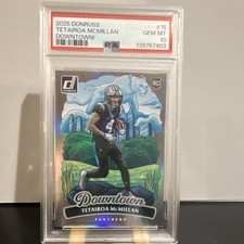 2025 Panini Donruss Downtown Tetairoa McMillan #15 Rookie Insert PSA 10 Panthers