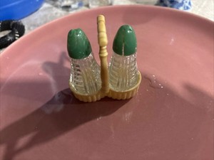 Antique Crystal Salt And Pepper Shakers