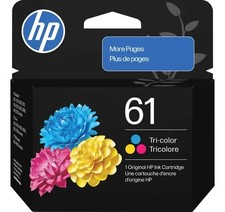Genuine HP 61 Tri-Color Ink Cartridge - 6 Months 