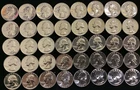 1964 Washington Quarter Proof Roll 40 Silver coins